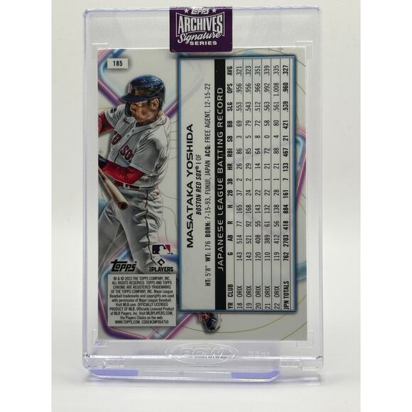 2025 Topps Archives Series MASATAKA YOSHIDA 2023 Rookie Buyback Auto 35/40 SP RC - Picture 2 of 2